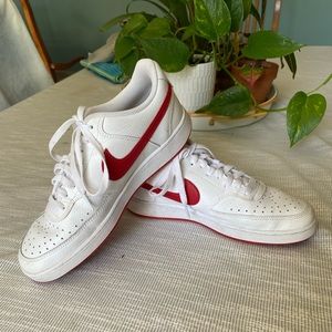 Nike Court Vision Men’s Basketball Red/White Shoes, size 8